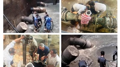 مياه بنى سويف تكشف موقف الأعمال بمحطة أشمنت بمركز ناصر 