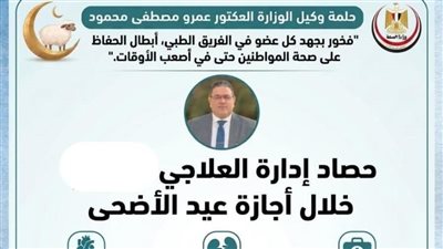 بالارقام.. كيف أمنت إدارة العلاج بالمنوفية صحة المواطنين خلال عيد الأضحي