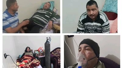 يعيش على أسطوانات الأكسجين.. شاب من بني سويف يناشد الرئيس ومجلس الوزراء لعلاجه