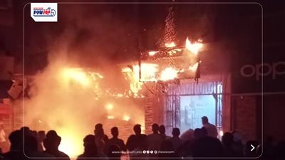 حريق يلتهم مطعماً شهيراً بمدينة المنيا دون خسائر بشرية