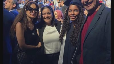 بوجود والدها وغياب والدتها.. مريم ابنة شيرين عبدالوهاب تحتفل بحفل تخرجها