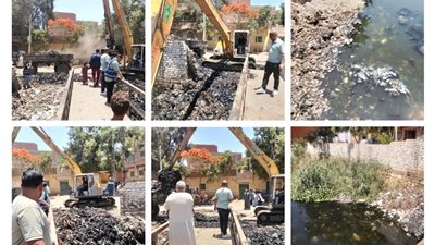 بعد نشر «نيوز رووم».. رفع مئات الأطنان من مخلفات الترع والمصارف بني سويف