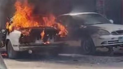 بسبب ارتفاع درجات الحرارة.. نشوب حريق في سيارة بجوار المحكمة بأبوتيج في أسيوط 