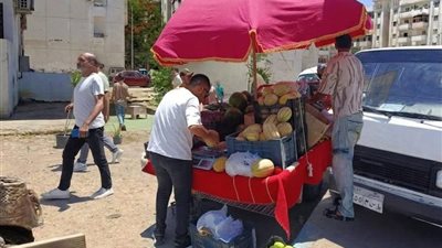 حملة مكبرة بعتاقة بالسويس لإزالة الإشغالات والتعديات بطريق  السخنة 