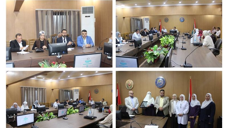 جانب من الاجتماع والتكريمات بمجلس إدارة بنى سويف الجامعى 