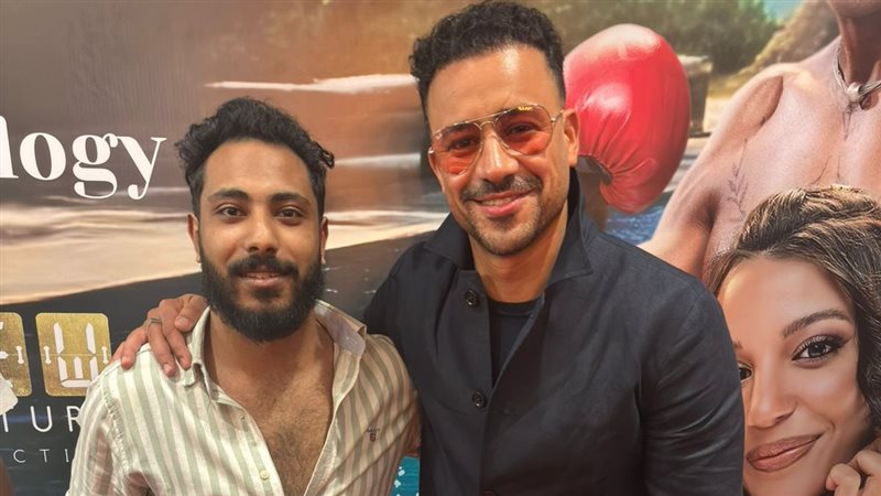 أحمد داود رفقة الزميل الصحفي عبدالعليم محمود
