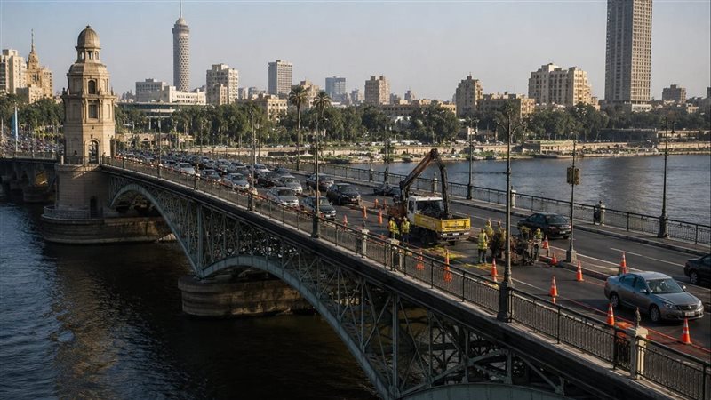 غلق جزئي بكوبري قصر