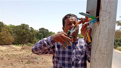 رفع كفاءة الإنارة بالكيلو 46.. حي الجناين يعيد تأهيل الطريق بالسويس