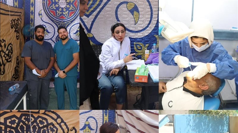 جانب من القافلة الطبية