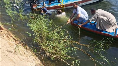 انتشال جثة شاب لقي مصرعه غرقًا في مياه النيل أمام مصنع سكر جرجا 