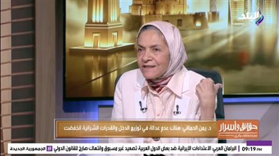 يمن الحماقي: هناك عدم عدالة في توزيع الدخل والقدرات الشرائية انخفضت