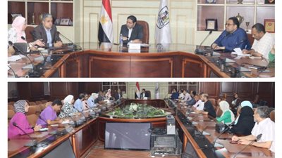 نائب محافظ بنى سويف يبحث مستجدات مشروع المركز الخدمي للنباتات الطبية والعطرية