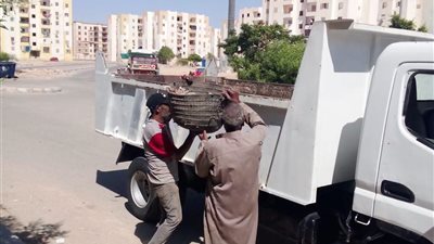 حي عتاقة بالسويس ينفذ حملة نظافة مكبرة بمدينة الشهداء لرفع كفاءة الشوارع