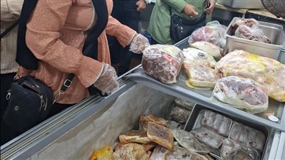 ضبط لحوم ودواجن وثومية فاسدة بأحد محلات المشويات والشاورما ببورسعيد