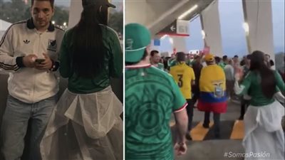 فيديو متداول يثير الجدل.. ماذا فعلت مشجعة المكسيك بجماهير الإكوادور؟