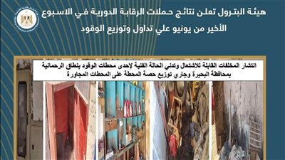 هيئة البترول : ضبط مخالفات وتلاعب في 264 ألف لتر سولار وبنزين بعدة محافظات
