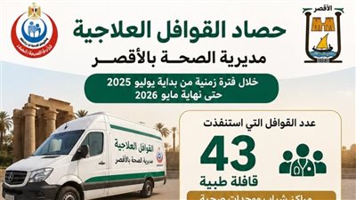 75ألف خدمة مجانية و30 ألف كشف طبي.. حصاد القوافل العلاجية بالأقصر في 11 شهرًا