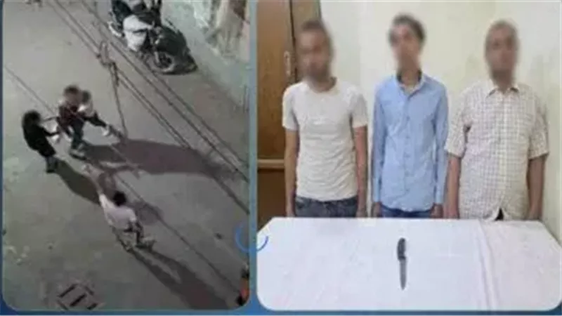 المتهمون عقب القبض عليهما