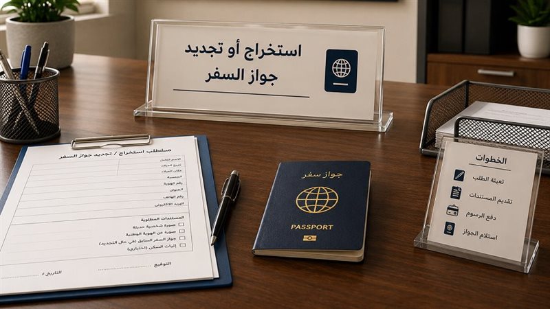 خطوات استخراج جواز