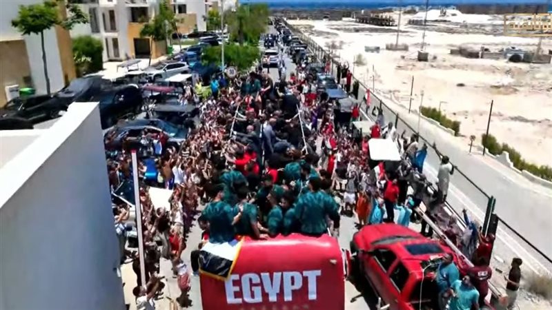 استقبال المنتخب الوطني