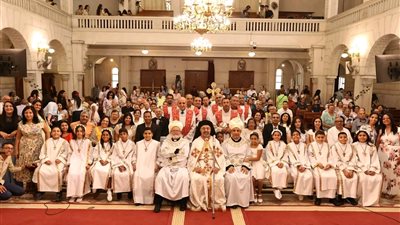 البطريرك الأنبا إبراهيم إسحق يترأس قداس المناولة الاحتفالية  