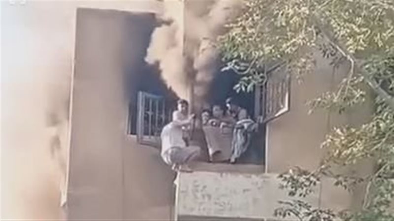 حريق شقة مدير البنك