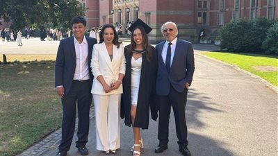 رشا نبيل تحتفل بتخرج ابنتها ميرنا من كلية القانون بجامعة برمنجهام البريطانية