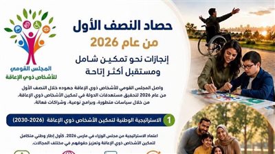حصاد 2026.. إنجازات جديدة لـ”القومي للأشخاص ذوي الإعاقة