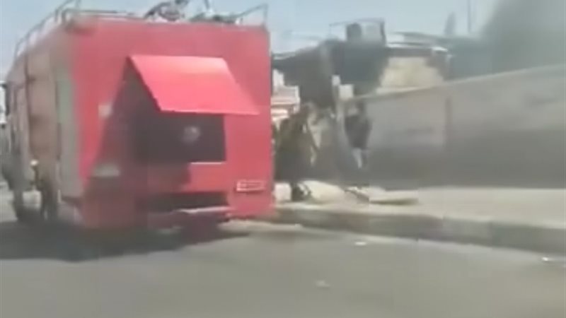 جانب من الحادث 