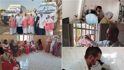 الكشف على أكثر من 1300 مواطن بنواميس الواسطى بقافلة صحة بنى سويف المجانية 