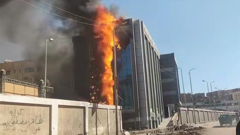 حريق مستشفي اسوان