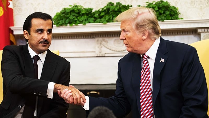 ترامب وأمير قطر الشيخ
