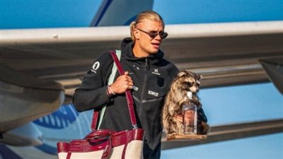 حيوان راكون.. هالاند يثير الجدل بتذكار غريب بعد عودته من المونديال 