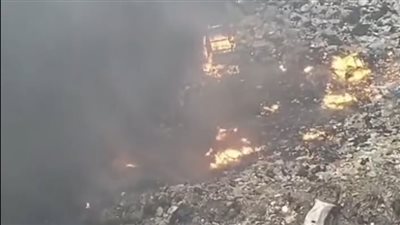 مقلب قمامة مشتعل وسط منازل الخصوص.. الأهالي يستغيثون بمحافظ القليوبية