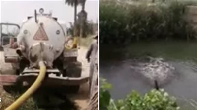 بعد تداول صورة سيارة كسح تلقي مياه صرف بترعة.. مجلس مدينة إسنا يحسم الجدل
