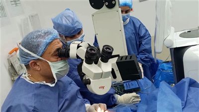 إجراء 5 عمليات جديدة ومتقدمة لزراعة قرنية العين بمجمع الإسماعيلية الطبي 