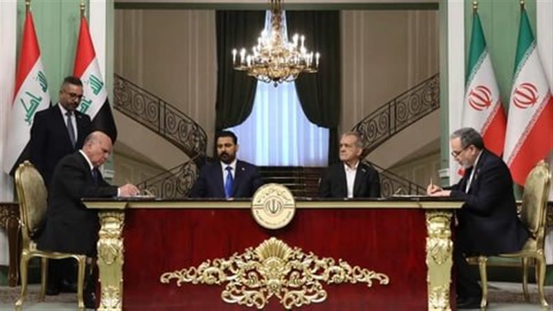 الزيدي وبزشكيان يوقعان 4 اتفاقيات 