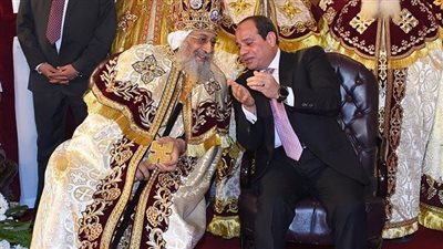 البابا: الرئيس السيسي لا يترك أى مناسبة للأقباط إلأ ويكون مجاملًا بها