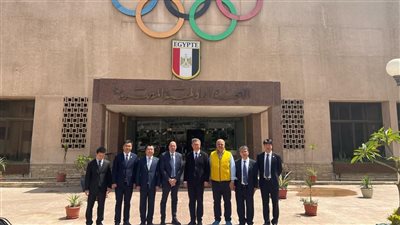 العريان وحسني يبحثان سبل التعاون الأولمبية مع جامعة كابيتال الصينية