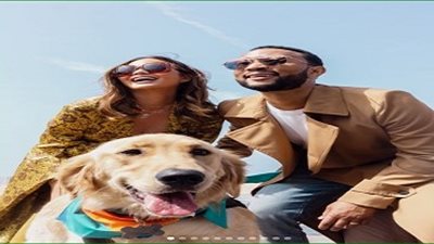 فسحة للكلاب..المطرب جون ليجيند وعائلته في جلسة تصوير مبهجة