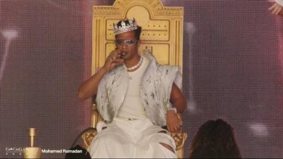 مستوحاه من المومياوات..تمرازا تكشف الإطلالة الثانية لمحمد رمضان في كوتشيلا|خاص