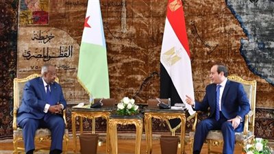 الرئيس السيسي يلتقي بالرئيس الجيبوتي ويعلن عن إبرام عدة اتفاقيات بين البلدين 