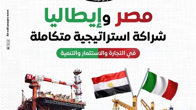مجلس الوزراء: التبادل التجاري مع إيطاليا تجاوز 6 مليارات دولار خلال 2024