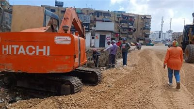 استمرار أعمال التطوير الشاملة بمنطقتي السلام الجديد والتصنيع بضواحي بورسعيد