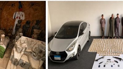الداخلية: ضبط تشكيل عصابي بـ150 كيلو حشيش و90 قطعة أثرية مشتبه بها بالجيزة