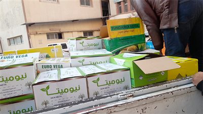 ضبط 415 عبوة مبيدات مجهولة المصدر في قطور بالغربية 