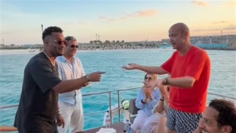 عمرو أديب ومحمد رمضان
