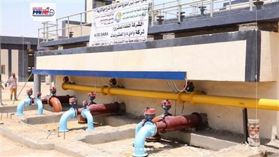 محطة مياه الأشمونين بملوي تدخل الخدمة لخدمة 120 ألف مواطن بطاقة 60 لترًا