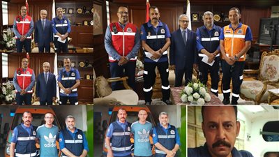 ثنائى الإسعاف لنيوز رووم..تكريم محافظ بنى سويف أسعدنا والتدريب سر النجاح 