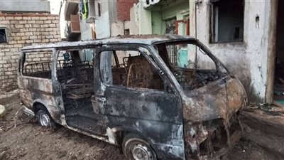 احتراق 3 سيارات ملاكي وربع نقل في حريق جراج بشبرا الخيمة